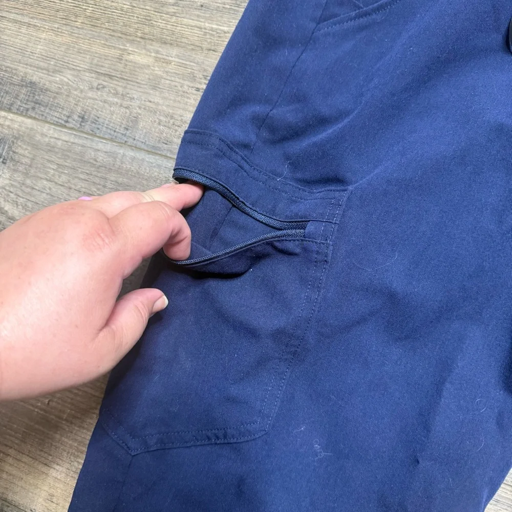 Figs Technical Collection Scrub Zamora Pants  Navy Blue - Picture 3 of 12